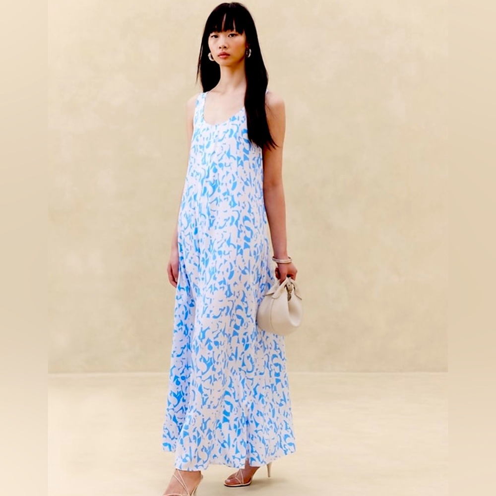 Serenade silk maxi dress with pockets!!